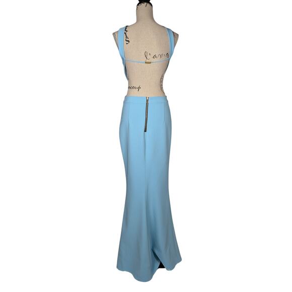 Maria Bianca Nero Aqua Backless Stretch Cutout Mermaid Dress Size 4 - Picture 4 of 16